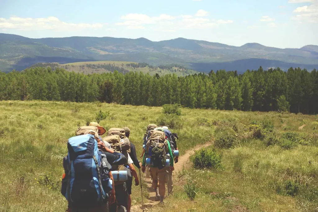 Randonneurs sur l’Appalachian Trail aux États-Unis